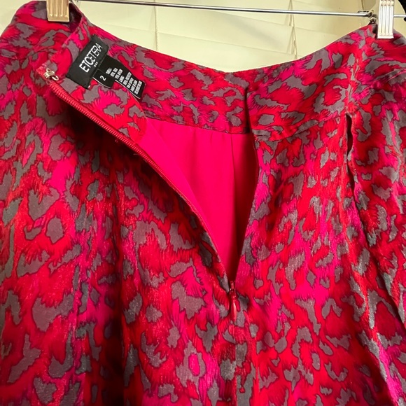 Etcetera Funky Pink Pattern Skirt sz 2 - Picture 6 of 9